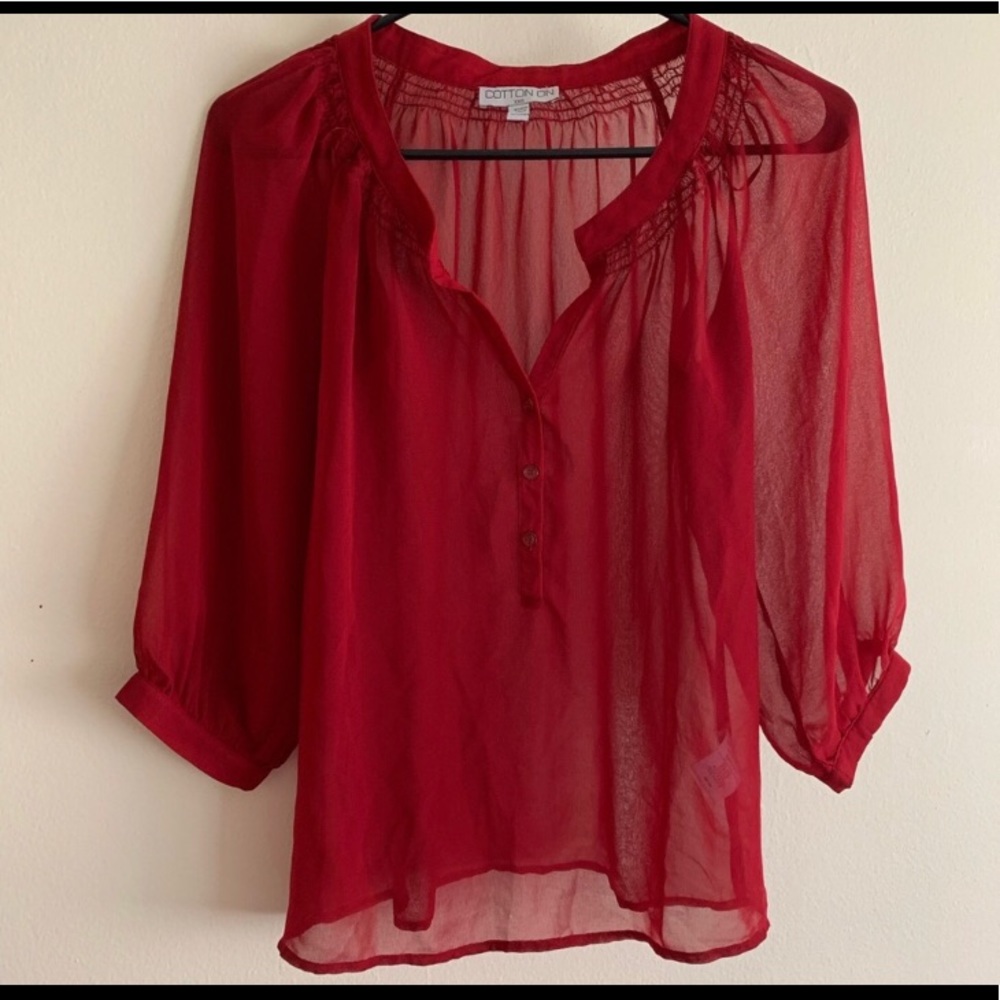 EUC Cotton On Sheer blouse